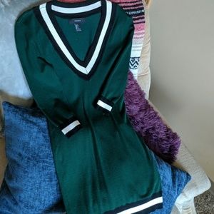 Green sweater dress